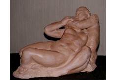 Nombre de la obra El Beso, Escultura Modelada en Arcilla