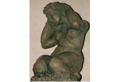 Nombre de la Obra, Mujer, Escultura Modelada en Arcilla.